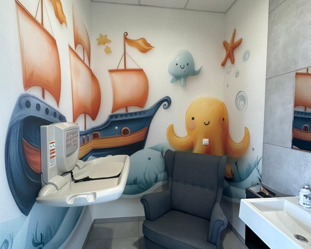 Kompleksowy remont toalet w Decathlon Reduta - usługi remontowo budowlane na terenie całej Polski PaketPro